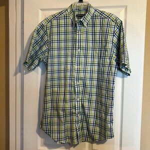 Orvis men’s white plaid short sleeve button down shirt size medium